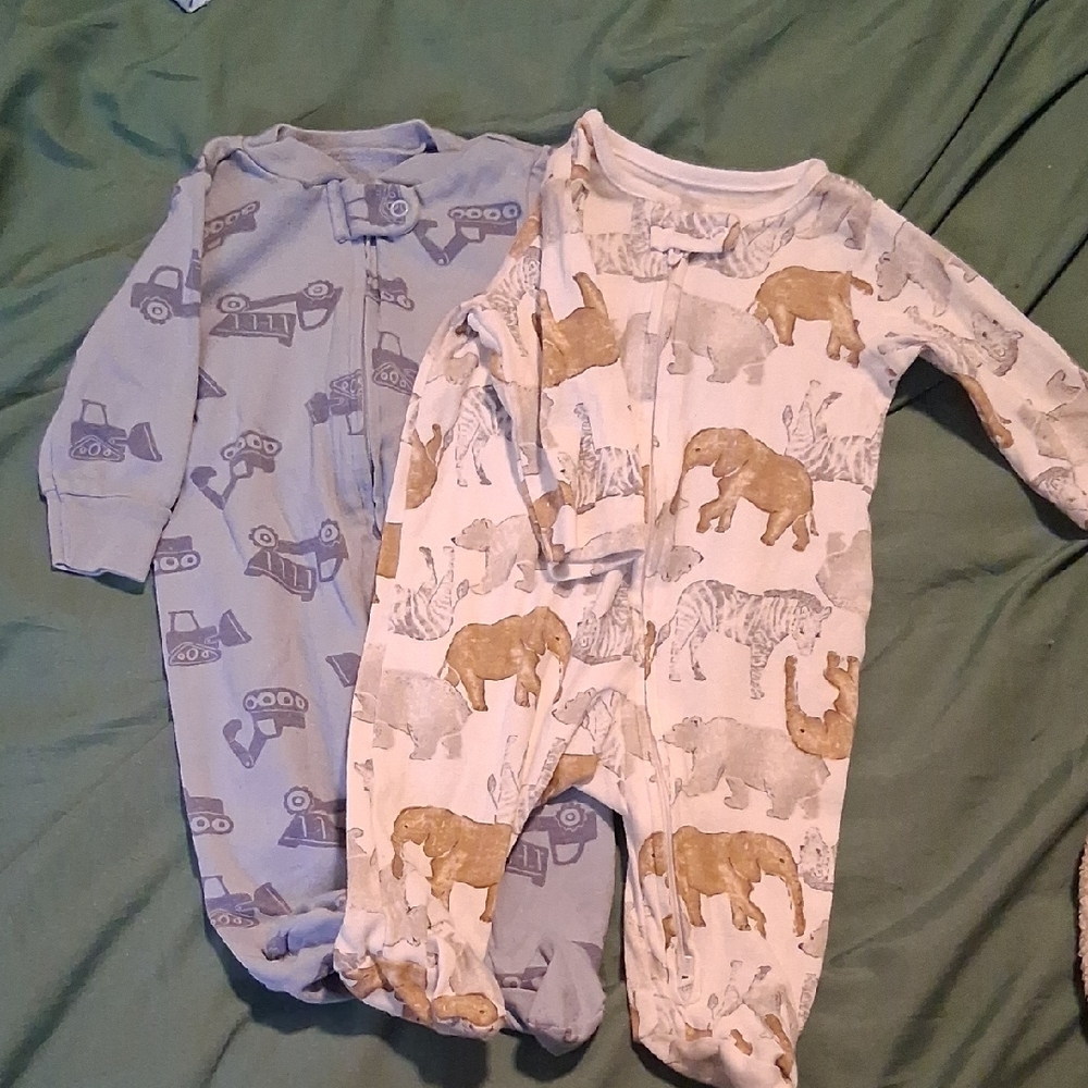 Baby Animal Print Footed Pajamas